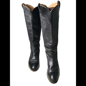 Frye Carson Lug Black Riding Boots size 9